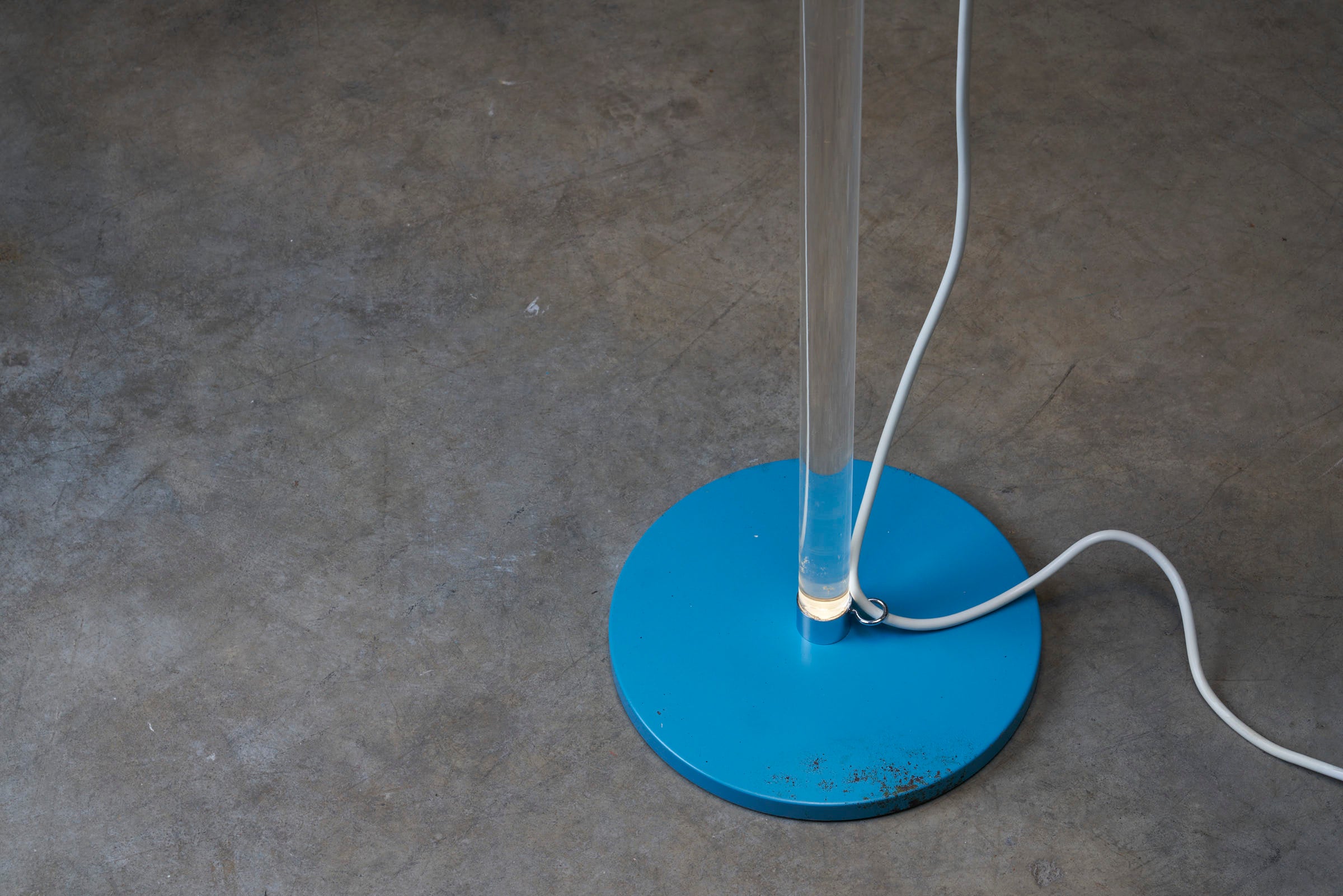 Turquoise Floor Lamp with Plexi Stem