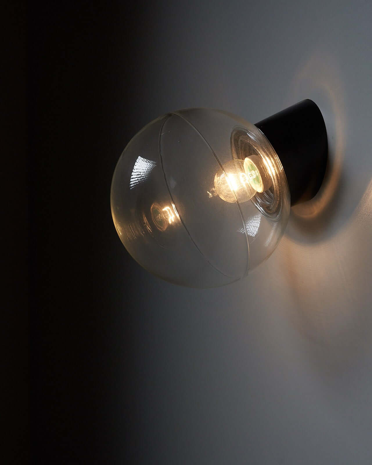 Spherical Fixure Clear Sphere Wall or Ceiling Fixture | Versatile Lighting