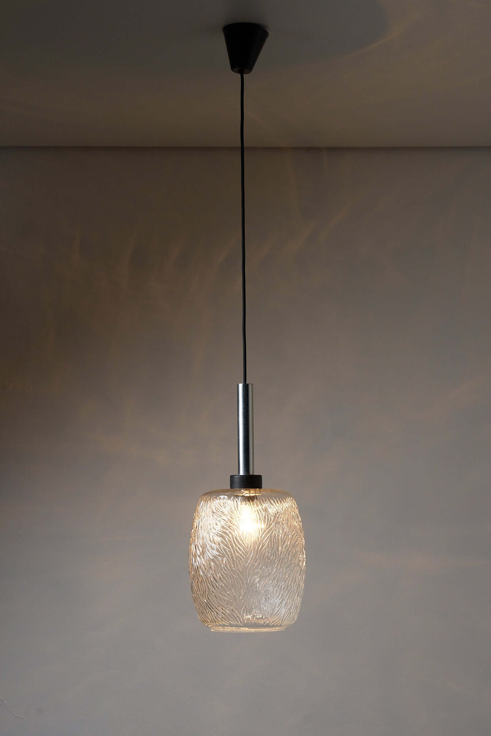 Textured Glass Pendant - Unique Home Decor Item