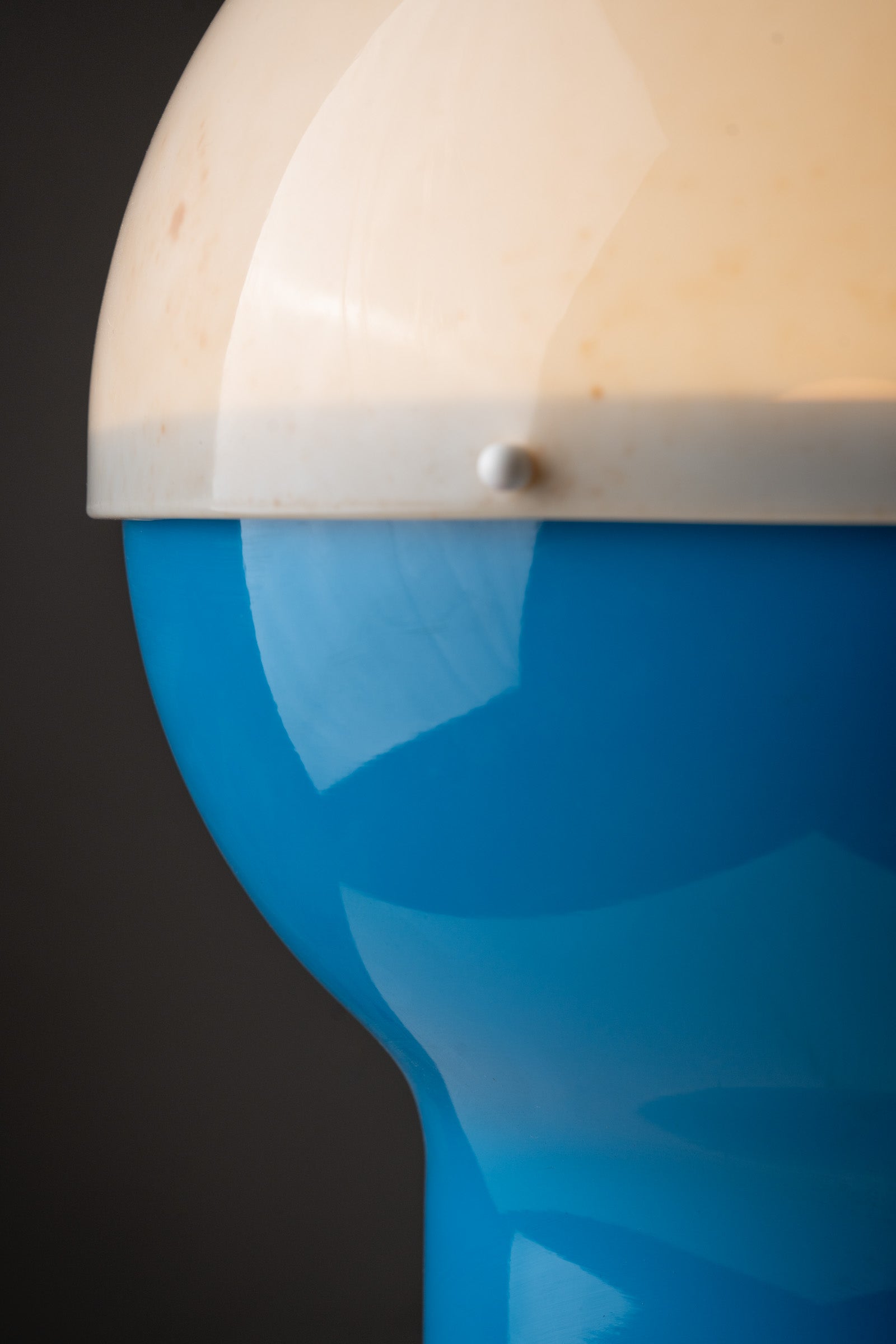 Formland 3 Floor Lamp by Sidse Werner & Leif Ålring for Fog & Mørup, Denmark, 1970s, featuring a blue base and cream shade.