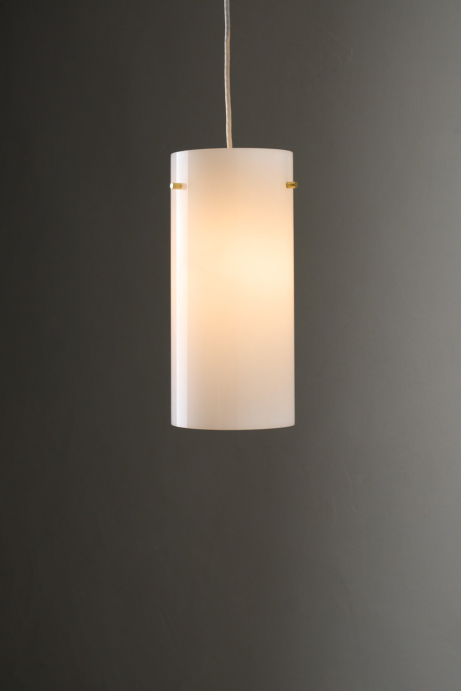 Tubular Acrylic Ceiling Lamp by Fog & Mørup, Denmark, 1960s hanging with a soft, diffused light.