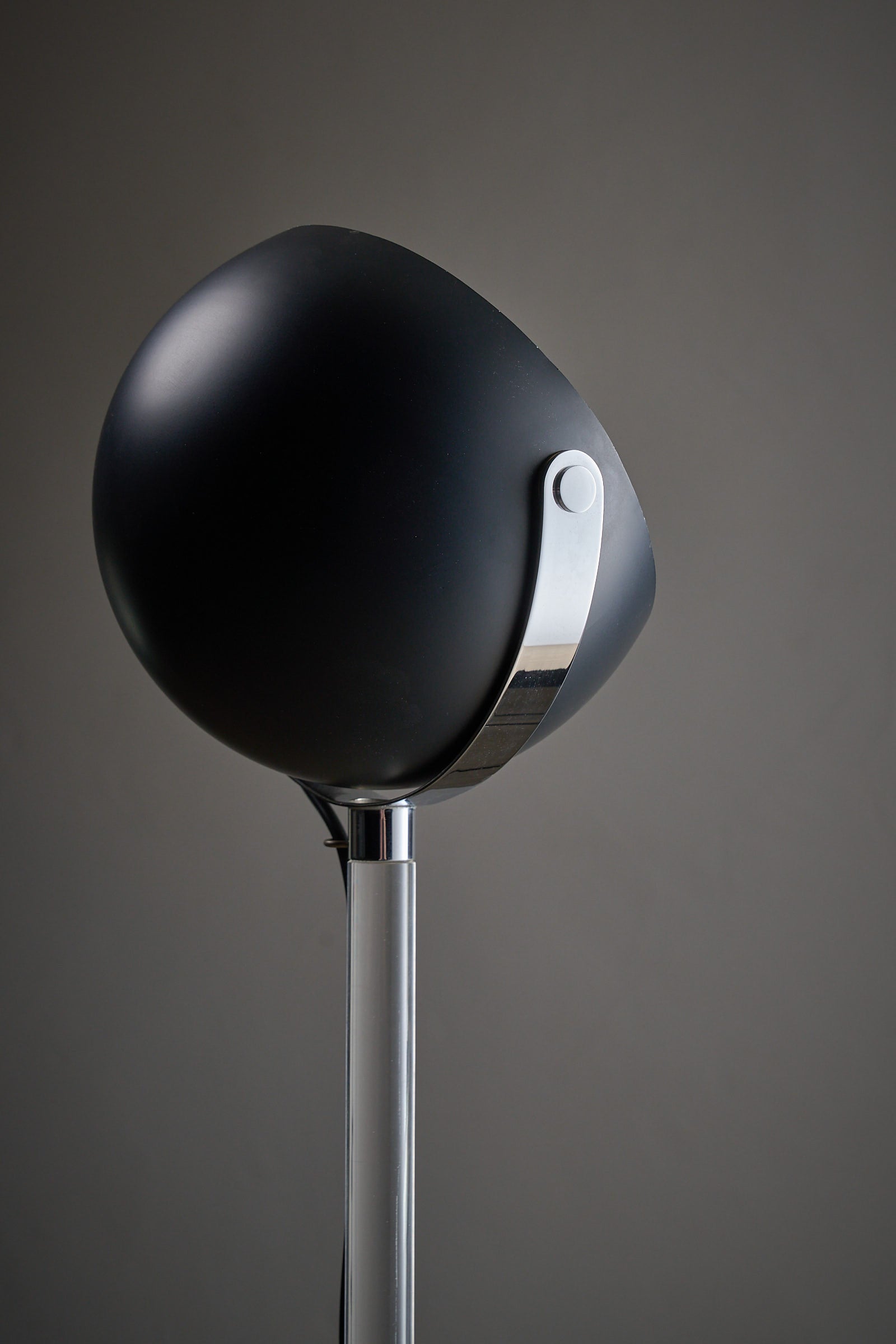 Cosack Floor Lamp with Plexiglass Stem in Anthracite, Germany, 1970s - sleek design featuring adjustable shade.