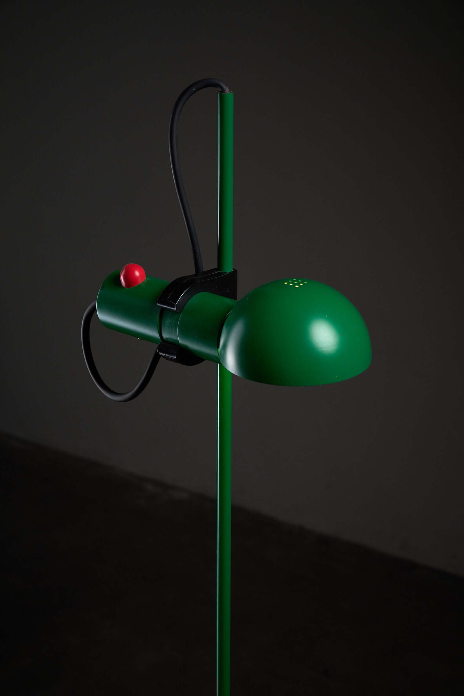 Green Floor Lamp By Raul Barbieri & Giorgio Marianelli with vintage charm and striking design.
