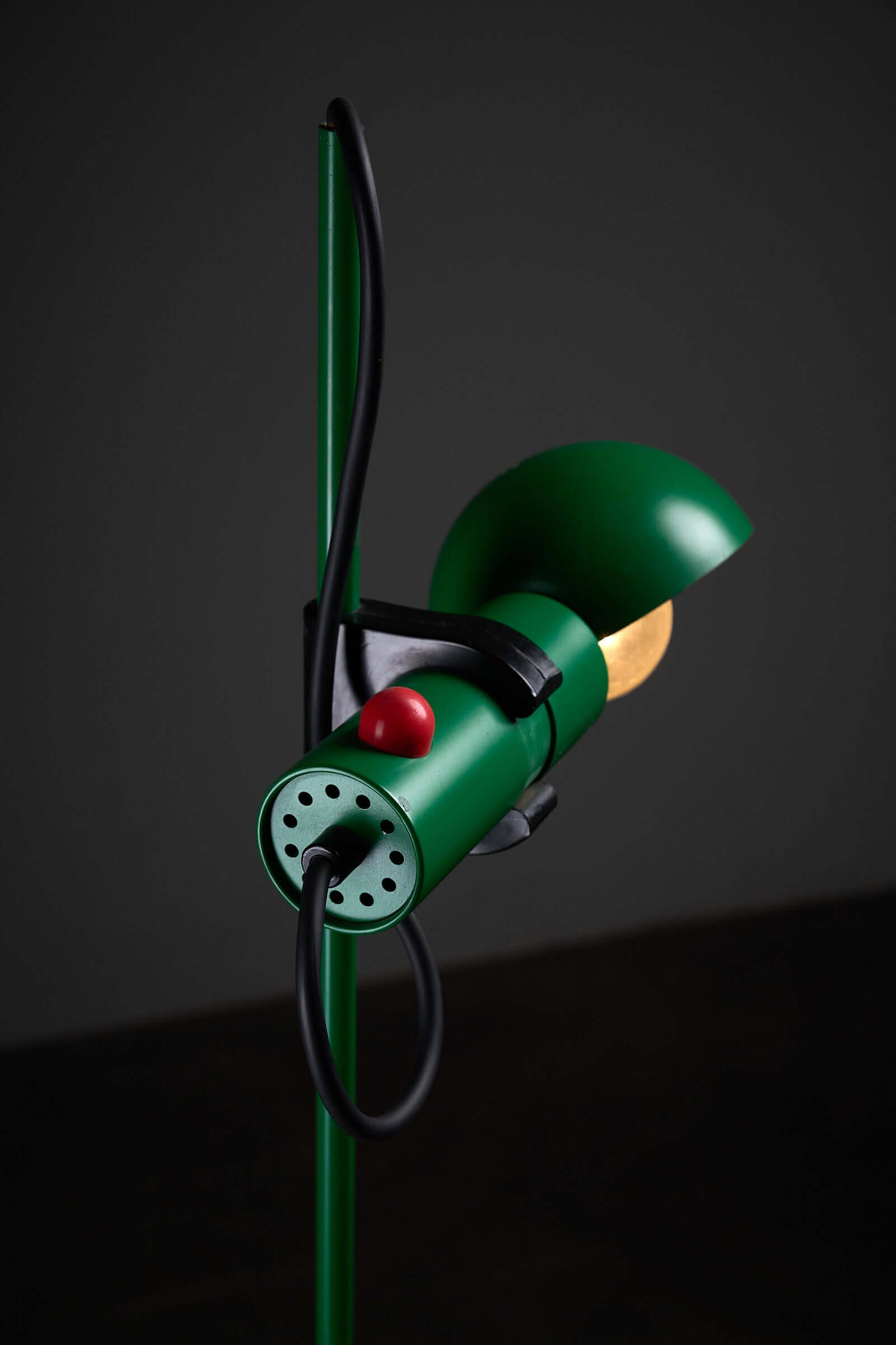 Green Floor Lamp By Raul Barbieri & Giorgio Marianelli with unique design features and green finish.