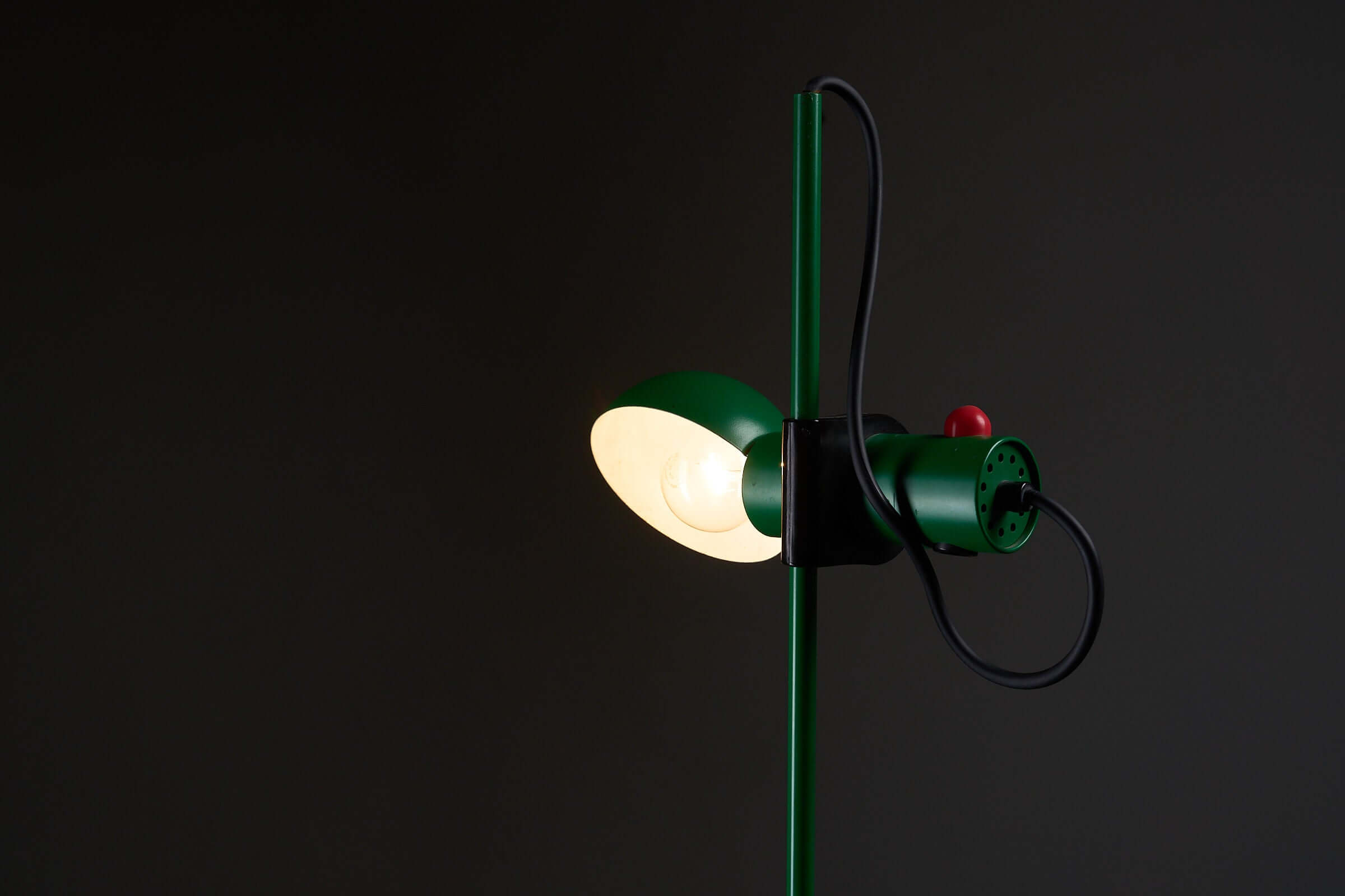 Green Floor Lamp By Raul Barbieri & Giorgio Marianelli featuring a sleek design and elegant light.