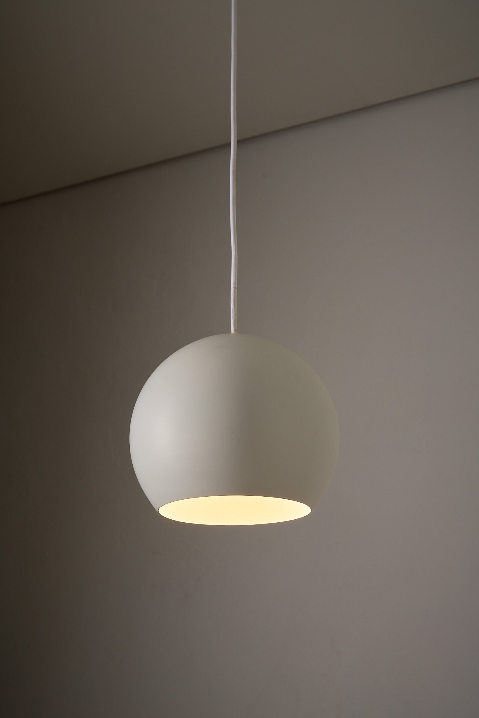 Light Grey Sphere Pendant  by Karl-Heinz Kinsky for Cosack hanging ceiling lamp