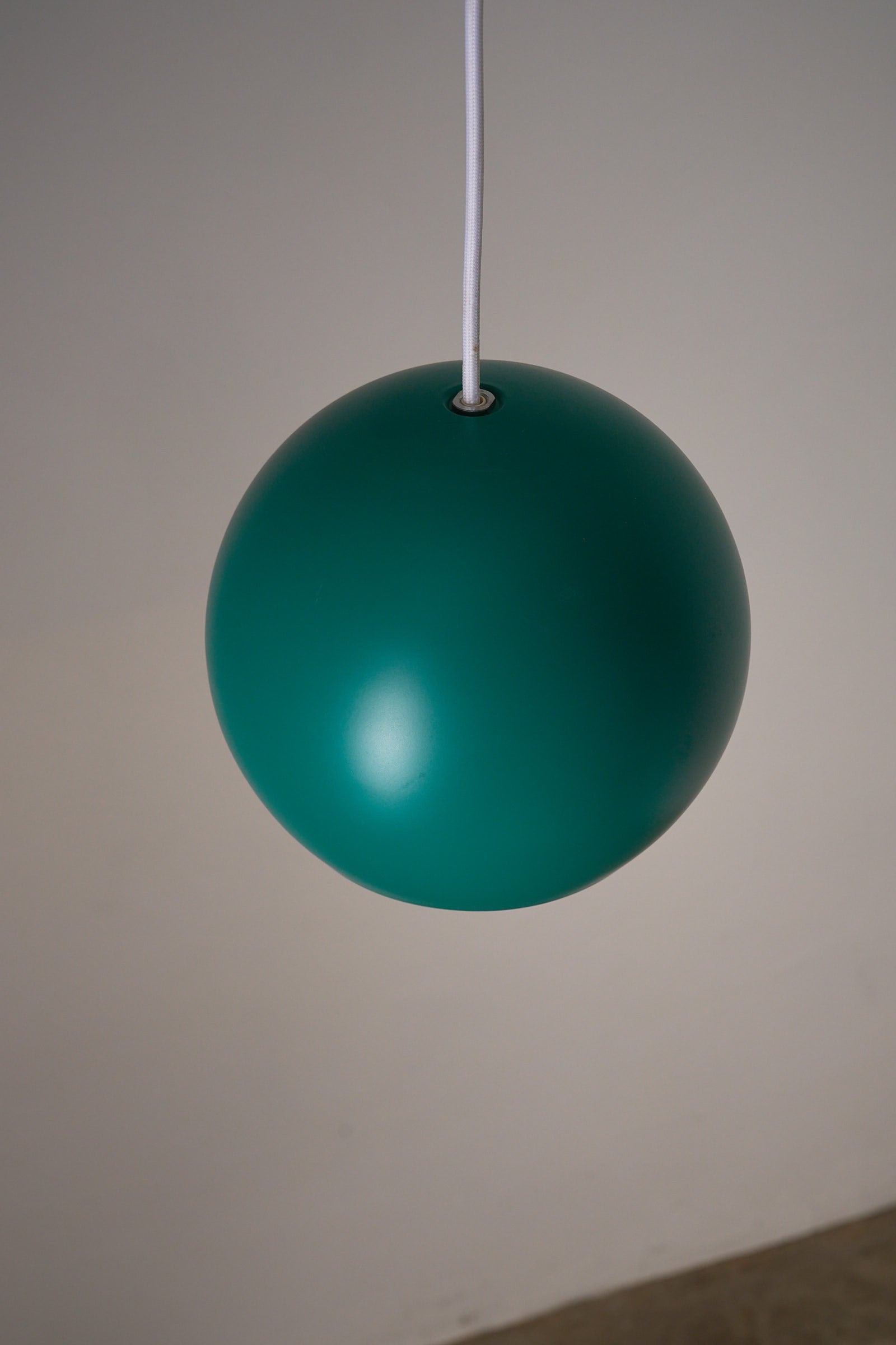 Turquoise Sphere Pendant by Karl-Heinz Kinsky for Cosack hanging ceiling lamp with matte finish.