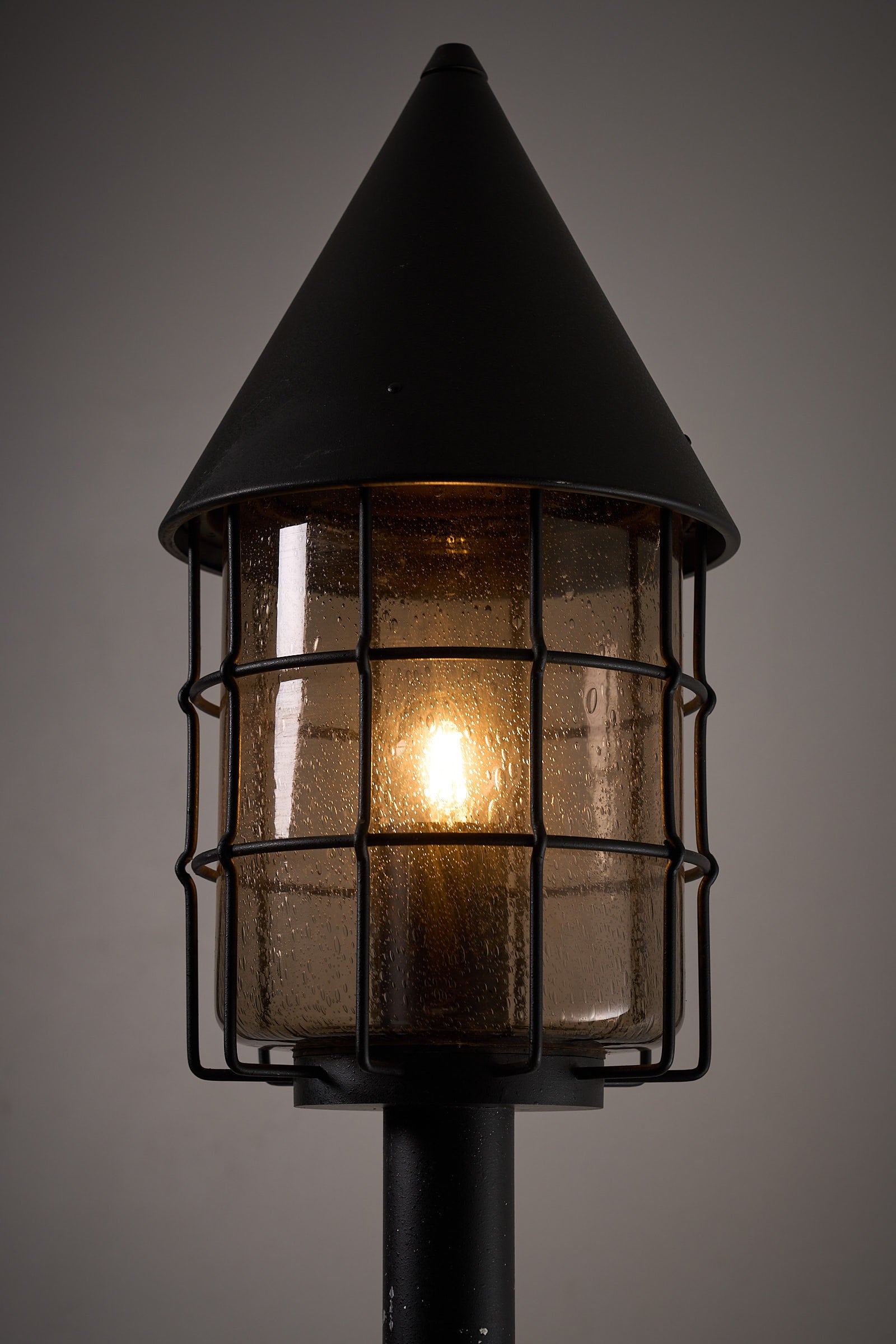 Outdoor Lantern by Boom BEGA featuring a conical top and thick glass diffuser.