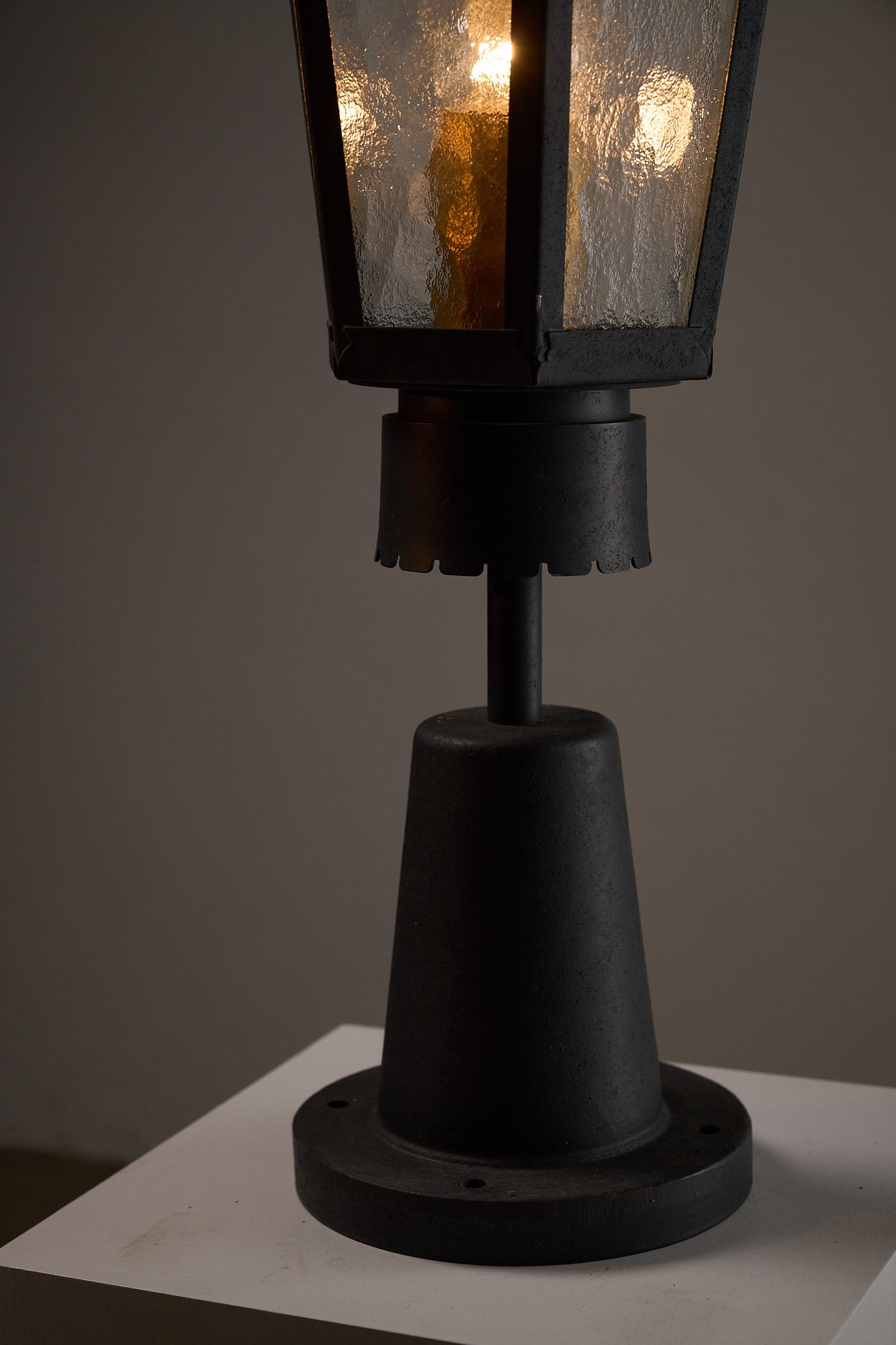 Boom BEGA Outdoor Lantern Medium showcasing a clean architectural design with textured glass diffusers.
