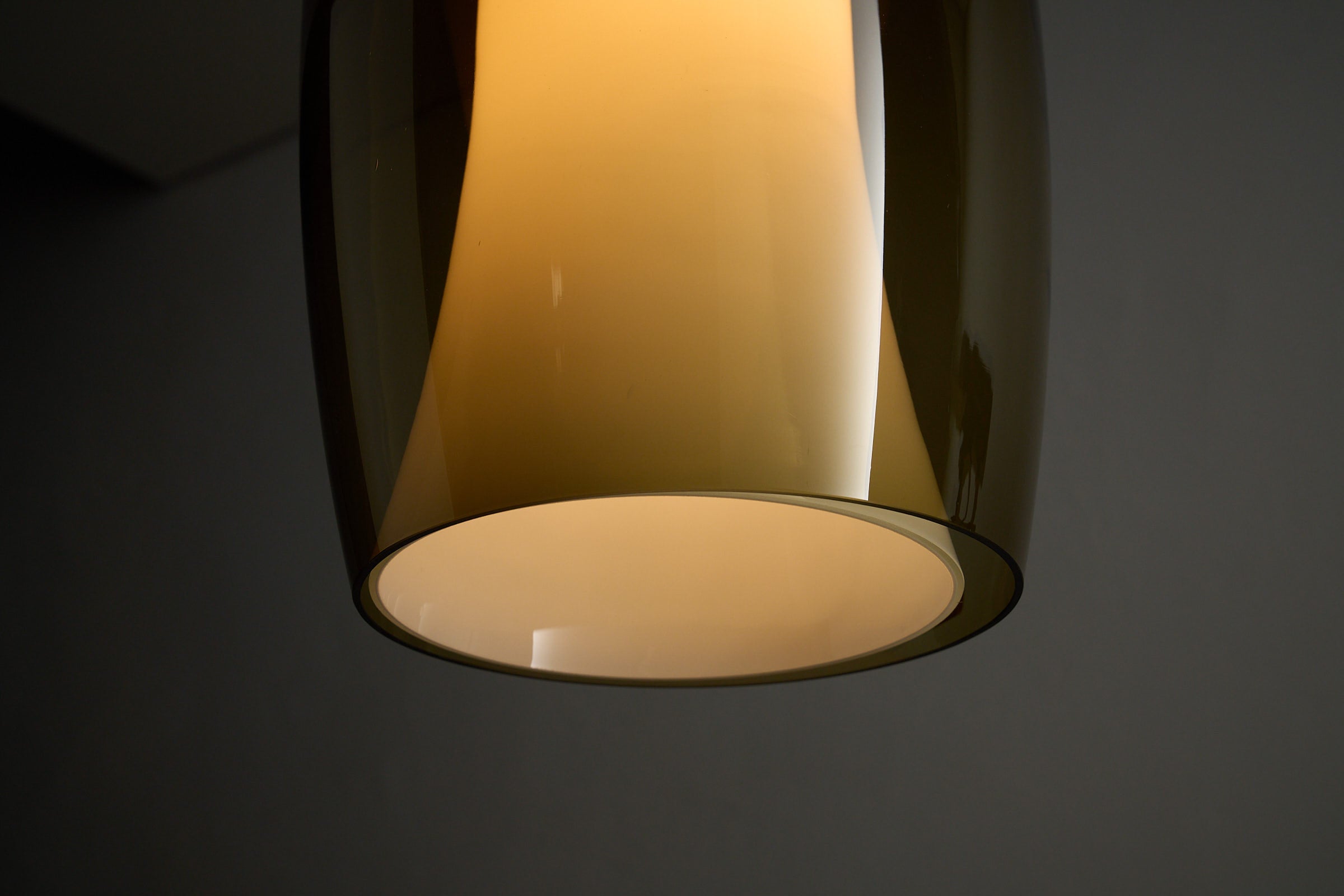 Jo Hammerborg 'Radius' Pendant Lamp for Fog&Mørup showcasing layered mouth-blown glass design.