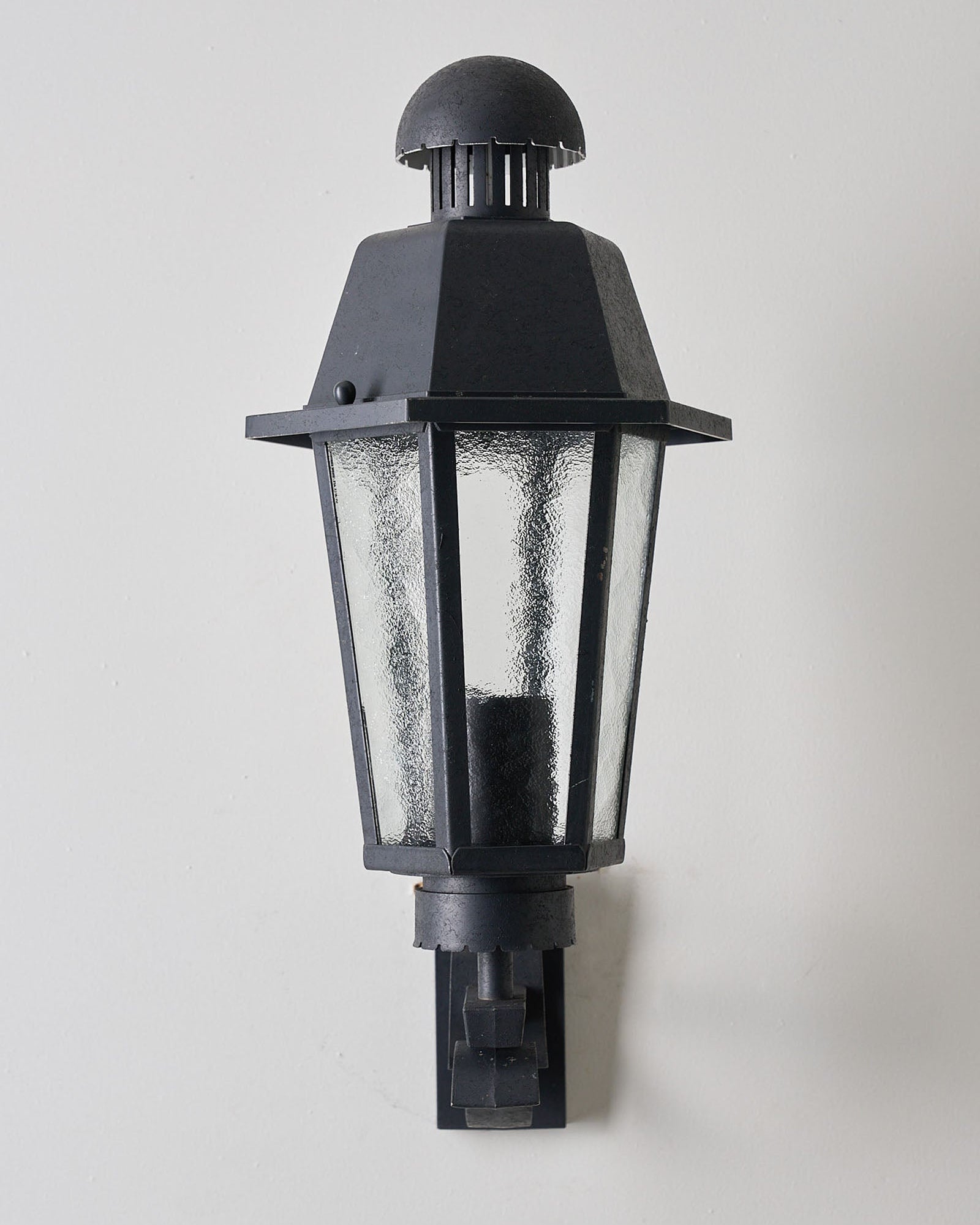 Outdoor Wall Lantern Bega Boom Traditional Style in dark cast metal with bubbled glass, perfect for exterior lighting.