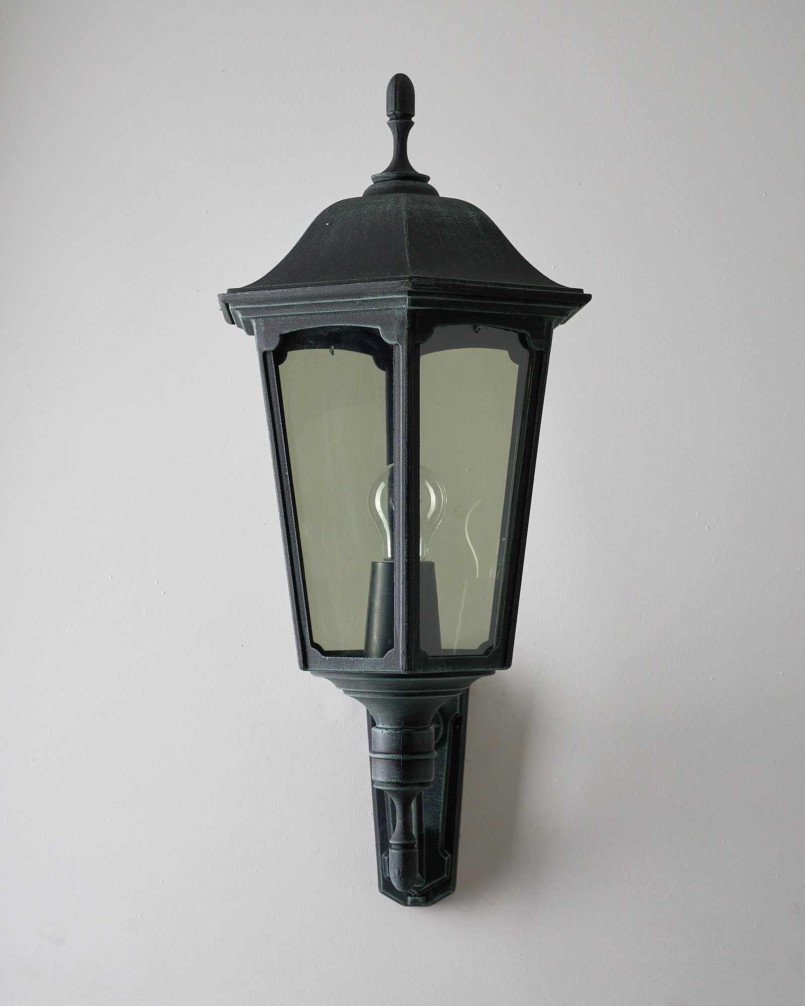 Large Traditional Outdoor Wall Lantern by Noral, 70cm height featuring carriage style design and dark patina finish.