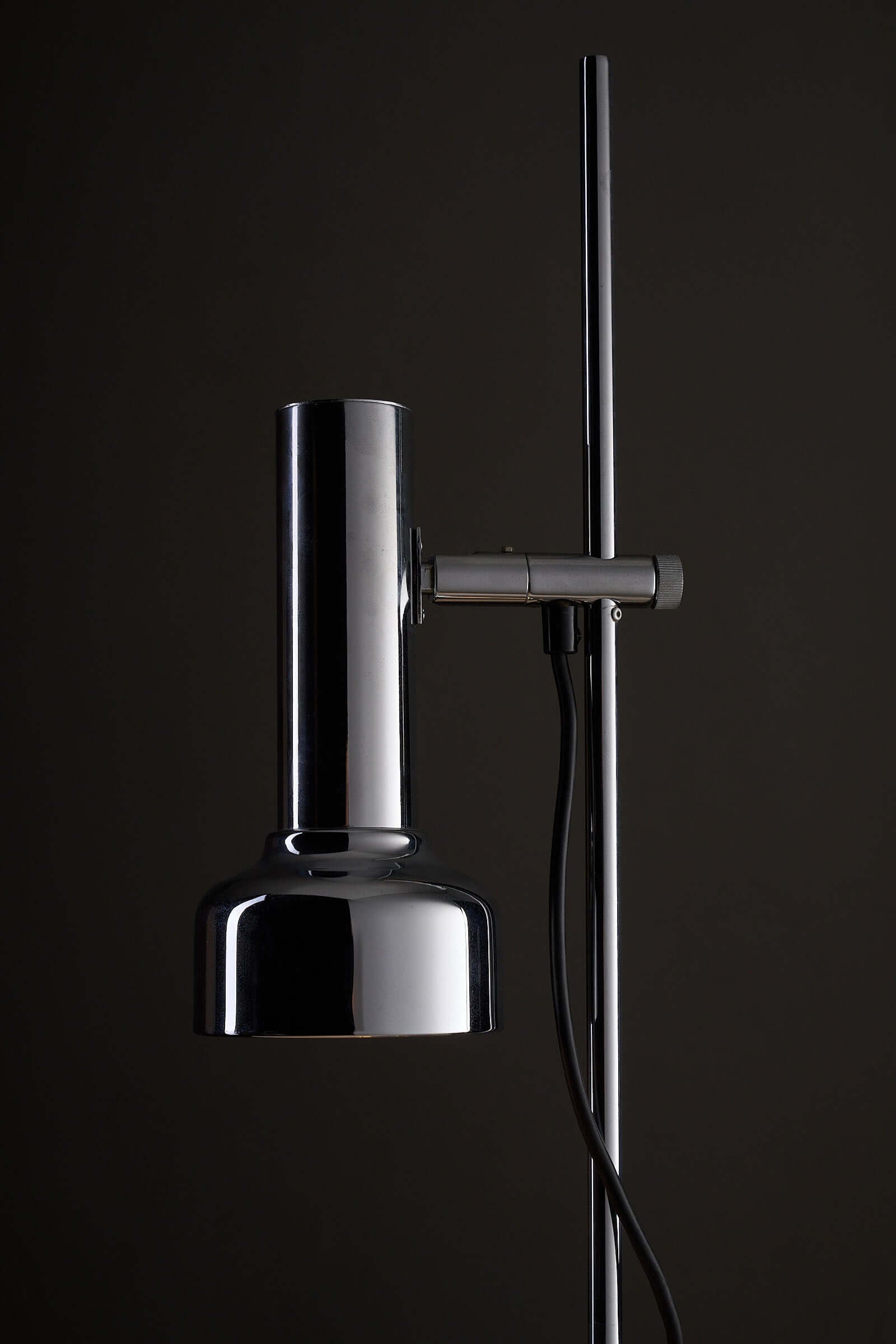 Adjustable Chrome Table Lamp Model 7973 by Cosack featuring a sleek design and adjustable light head for outdoor lighting.