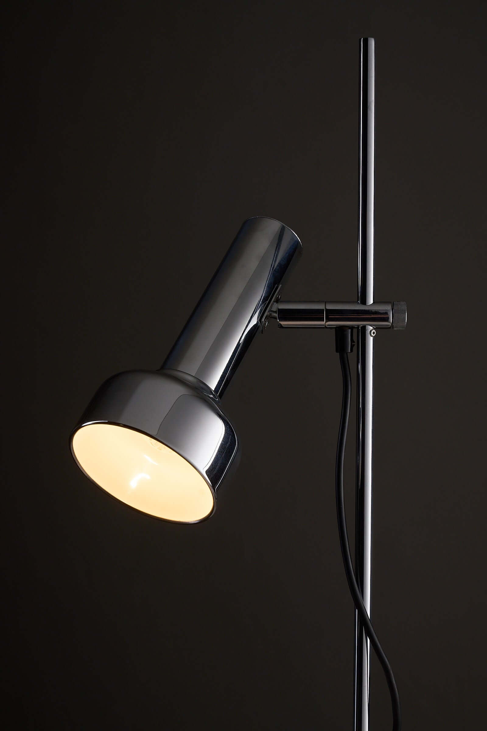 Adjustable Chrome Table Lamp Model 7973 by Cosack featuring a sleek design and adjustable light head.