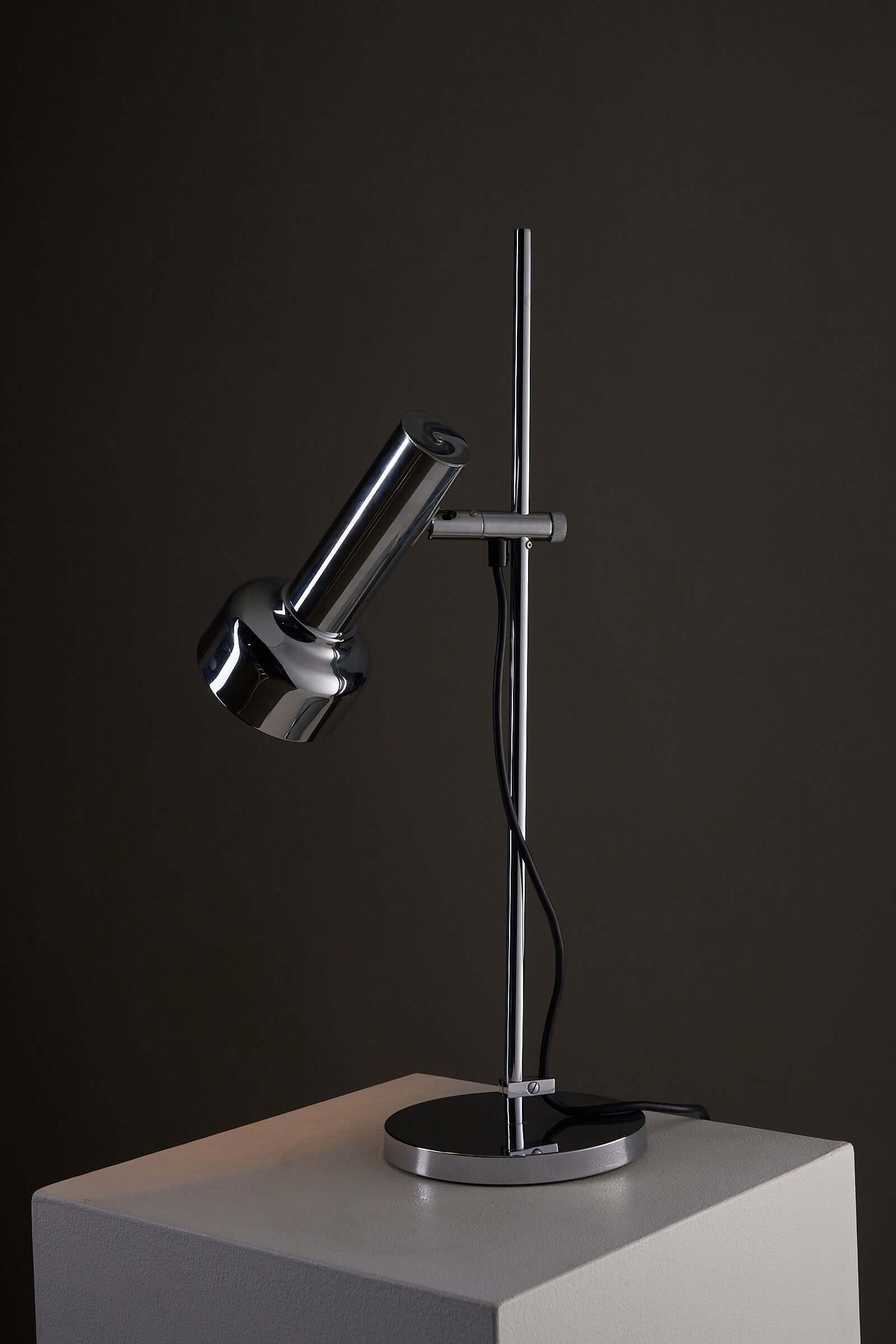 Adjustable Chrome Table Lamp Model 7973 by Cosack with sleek chrome design and adjustable light head.