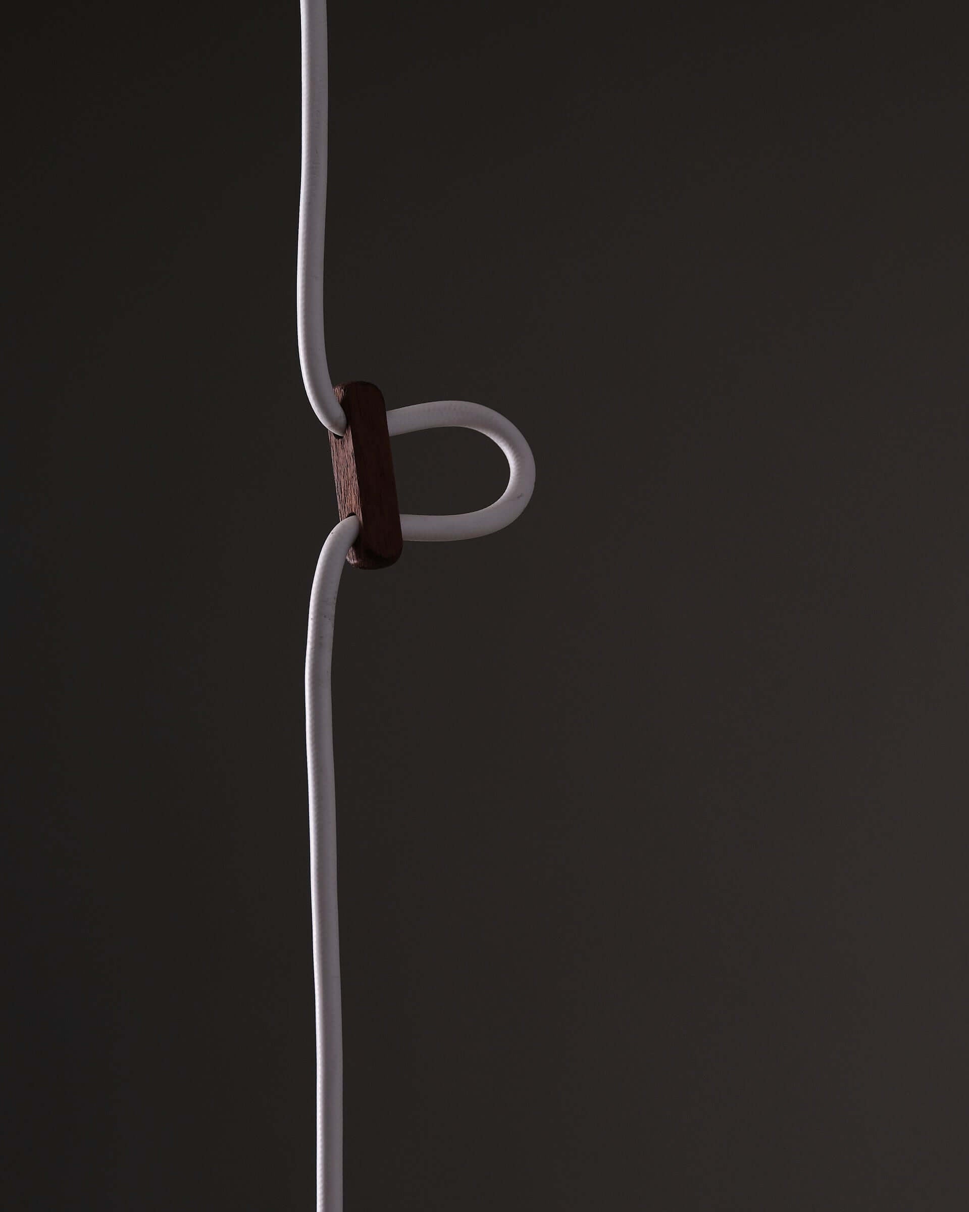 Detail of suspension cables for the Pendant Lamp by Uno & Östen Kristiansson for Luxus, highlighting design elements.