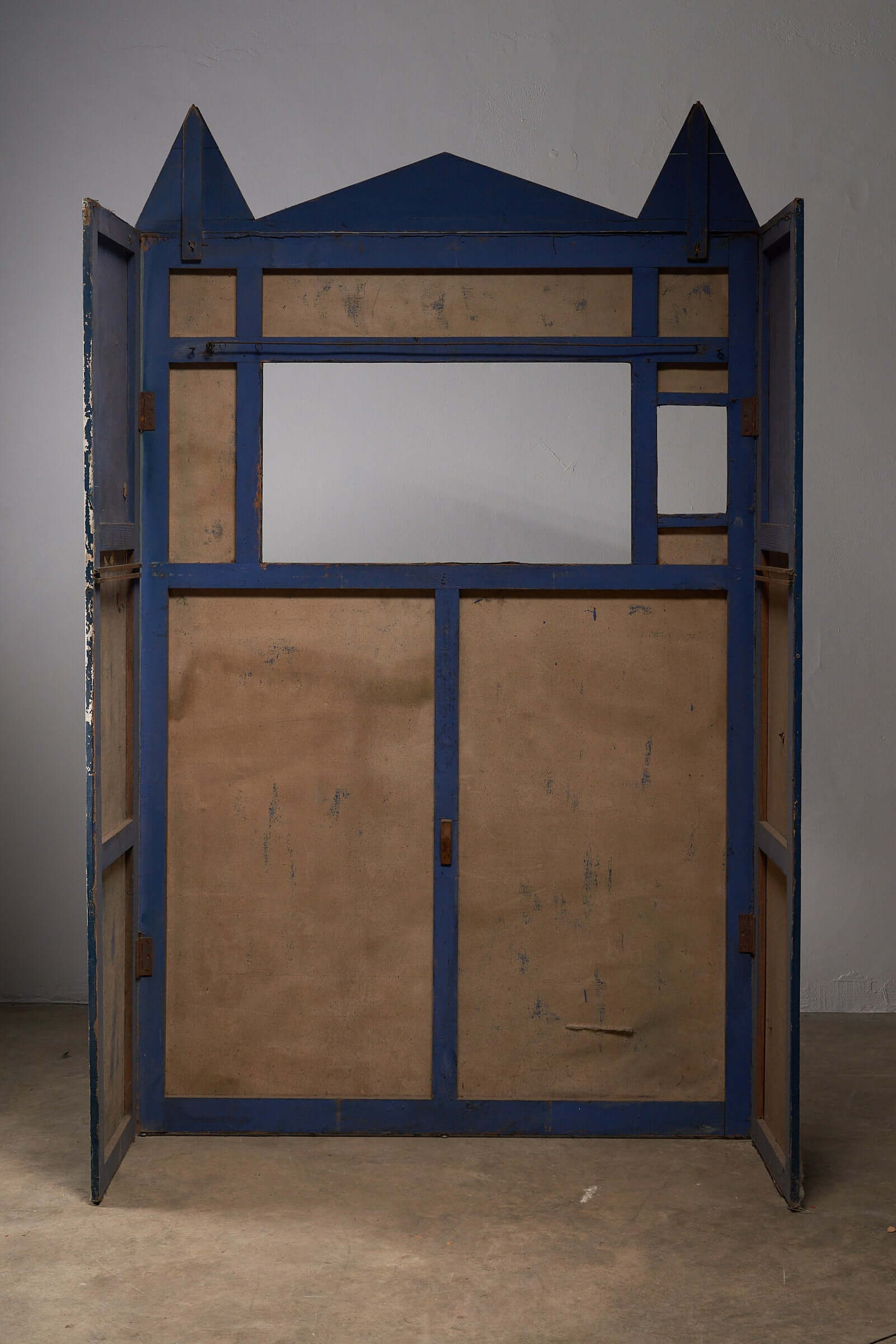 Puppet Backdrop Antique Hand-Painted Puppet Theater Backdrop