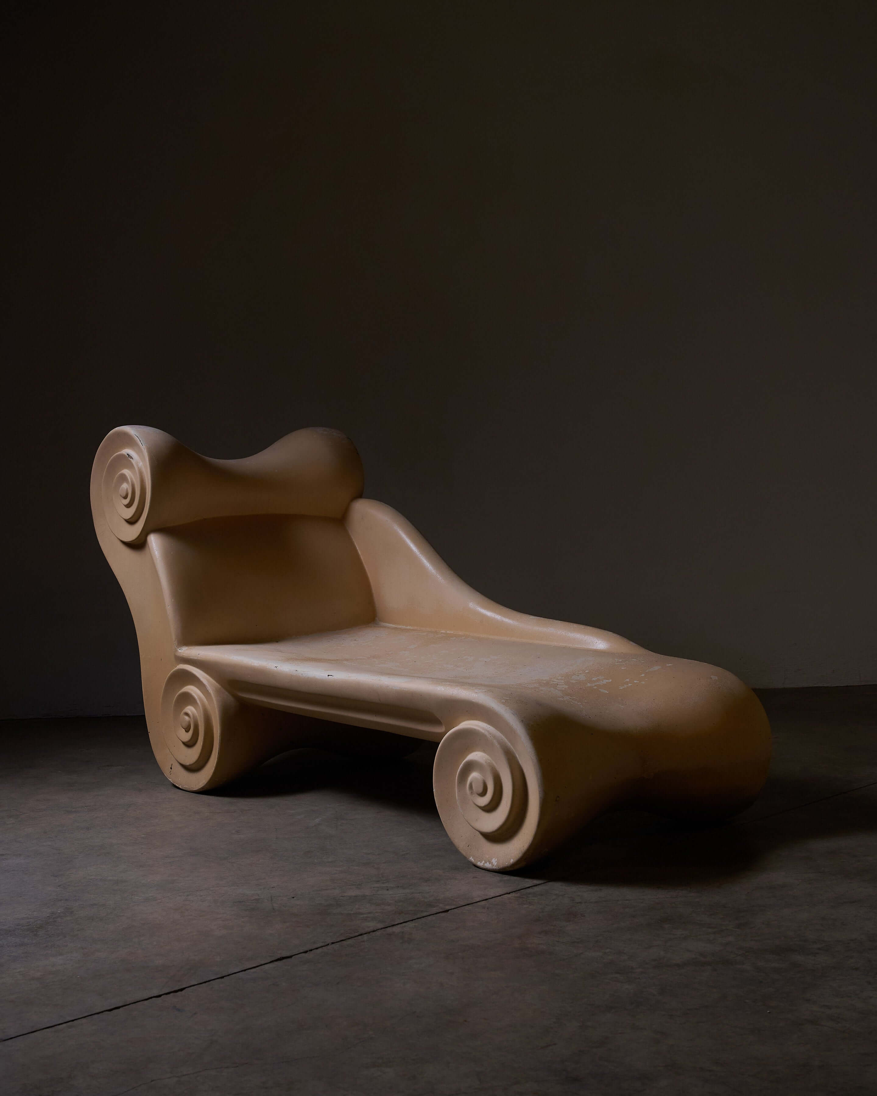 Ionic Column Chaise Longue, a sculptural chaise longue from the 1980s Postmodern era.